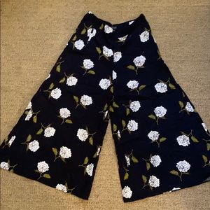 Topshop Wide Leg Floral Pant